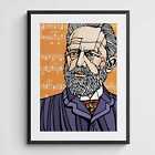 TCHAIKOVSKY print, Archival quality artwork, Classical composer, classical music