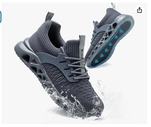 DINGGU Zapatos de Seguridad Puntera de Acero Tenis de Trabajo Indestructibles para Mujer Talla 5.5 - Imagen 1 de 4