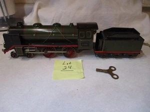 Marklin olive green E-920 clockwork loco,tender car O gauge, super nice original - Picture 1 of 3
