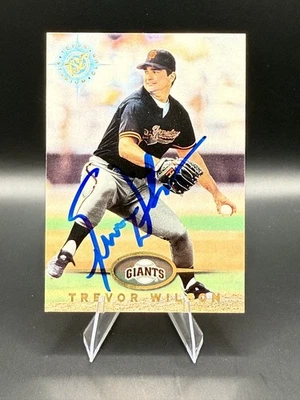 1995 Topps Stadium Club TREVOR WILSON Signed Card autograph giants  - Image 1 of 2