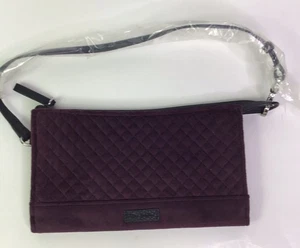 Vera Bradley Iconic RFID Slim Wristlet Clutch Purse Blackberry Wine Velvet - Picture 1 of 5