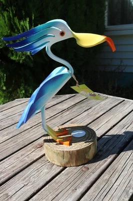 Nauti Birds & Critters "Breeze" The Pelican Handmade PVC Hand Made Statue USA Foto 1 de 4