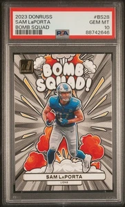 2023 Panini Donruss Bomb Squad Sam Laporta #BS28 PSA 10 - Bild 1 von 2
