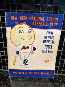 New York Mets 1963 Annuario Souvenir Polo Grounds BUONO - Foto 1 di 8