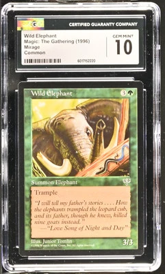 WILD ELEPHANT Mirage CGC 10 Gem Mint Vintage MTG [Nostalgium] - Image 1 of 2