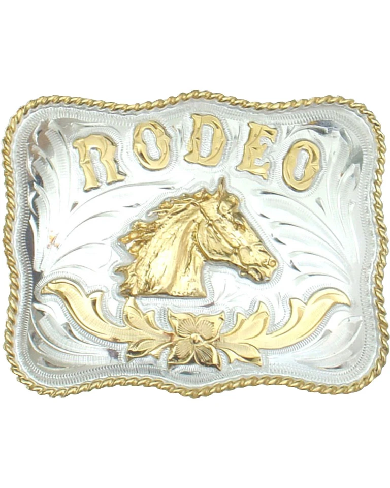 Hebilla de cinturón Western Express para hombre cabeza de caballo alemana plateada - FR-821 Foto 1 de 1