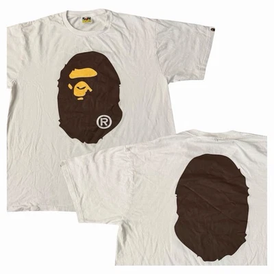 Camiseta De Colección Bape A Bathing Ape Cabeza Grande Doble Cara Puntada Única Para Hombre 2XL Foto 1 de 4