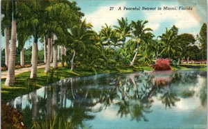 Cartolina Un ritiro pacifico a Miami, Florida c1950 - Foto 1 di 2