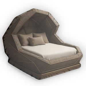 Geometric Abstract Lounger Plush Cushion Retro Pattern Design - Shaped Pillow - Picture 1 of 3