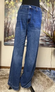 KanCan Women's High Rise Wide Leg Jeans BL1 Medium Stone  W9 28 - Picture 1 of 9