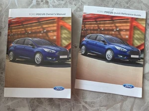 GENUINE FORD FOCUS OWNERS MANUAL 434 PAGES & QUICK REFERENCE HANDBOOK 2014 2018 - Picture 1 of 2
