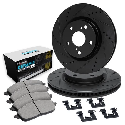 For Audi SQ5 Sportback 21-23 Brake Kit Drilled & Slotted Front Brake Kit w Euro - Image 1 of 2