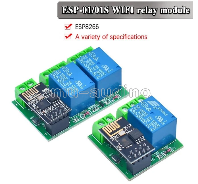 MARKENLOS ESP8266 Dual Channel WIFI Relay Module ESP-01/01S DC 5V With Relay Indicator NEW