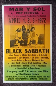 Mar Y Sol Black Sabbath  Poster 22 Inch - Picture 1 of 1