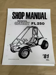 Printed Factory Service Shop Manual Repair 1981 Honda Odyssey 250 FL250 - Picture 1 of 3