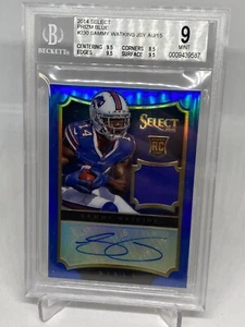 2014 Select JSY Blue Prizm /15 Sammy Watkins #230 Rookie Auto RC BGS 9/10 POP2 - Picture 1 of 8