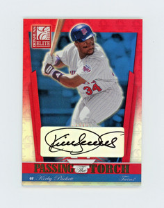 KIRBY PUCKETT MICHAEL CUDDYER 2002 Donruss Elite Passing The Torch Augo #11/50