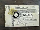 Catalogue RARE - 1894 Mitchell & Lewis Co catalogue wagons limités