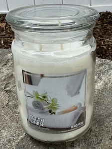 Fresh Linen scented Candle 16oz., double wick- Christmas Tree Shop - Picture 1 of 4