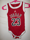 Nike Jumpman Jordan 23 Baby 0-6 Months Red One-Piece Sleeveless Jersey.
