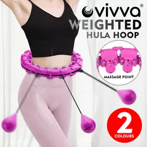 Weighted Hula Hoop 24-36 Knots Fitness Detachable Lose Weight Sports Exercise - Picture 1 of 20