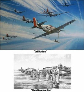 JUEGO ROBERT TAYLOR Jet Hunters Me262 Mighty Eighth P51 Mustang Negro Día de Noviembre Día - Imagen 1 de 3
