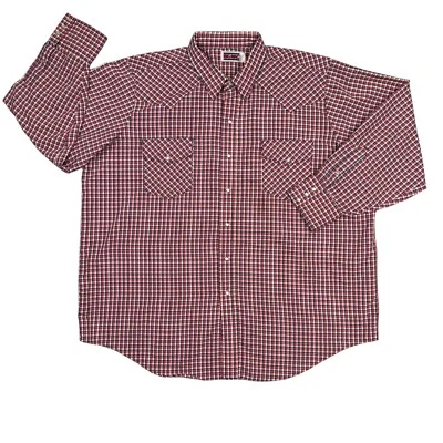 Camisa Big Mac Para Hombres 2XL Roja Azul Perla Occidental A Presión Manga Larga Vaquero De Colección Foto 1 de 4