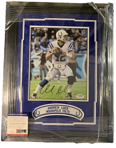 andrew luck signed autographed 8 x 10 framed photo colts psa cert coa - Picture 1 of 4