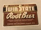 Twin State Vintage Root Beer Soda Label, Newport Bottling, Newport, N. Hampshire