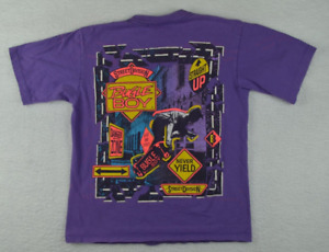 Vintage Bugle Boy Shirt Youth Size Medium Purple Graphic 90s