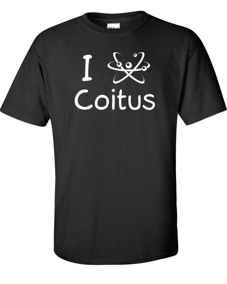  Camiseta para hombre I Love Coitus Sheldon Cooper Big Bang Theory Atom Symbol 881 Foto 1 de 1