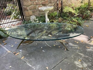 Silas Seandel 1960's Mid Century Brutalist Torch Cut Coffee Table Paul Evans Era - Picture 1 of 9