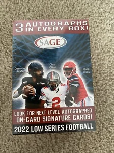 2022 Sage Low Series Football Blaster Box - 3 Autos - Picture 1 of 6