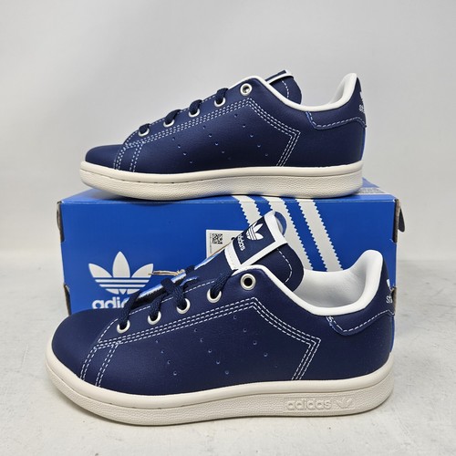 Scarpe casual classiche Adidas Stan Smith C per bambini blu bianco IG0572 taglia 12K