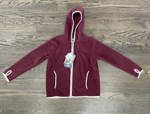 NEW Fleece Jacket Full Zip Burgandy Child Size 10 $42 Girls Youth - Picture 1 of 6