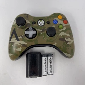 Controller Halo Xbox 360 Green Camouflage Camo Special Edition - testato funzionante - Foto 1 di 11
