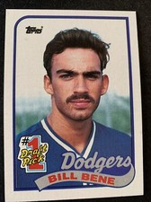 1989 Topps Rookie RC Card #84 Bill Bene LA Dodgers #1 Draft Pick NmMt Free Ship!