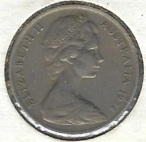 1974 AUSTRALIEN im Umlauf befindliche 10-Cent-QEII & Lyrebird-Münze! - Bild 1 von 2