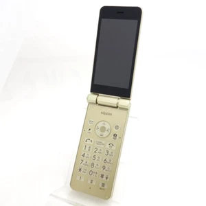 SHARP AQUOS Keitai 601SH Softbank Unlocked 4G Android Flip phone Gold from Japan - Picture 1 of 7