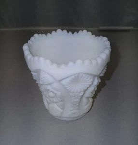 Matte Milk Glass Toothpick Holder - Picture 1 of 6