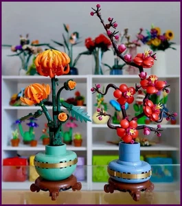 Iconos Juegos de Construcción Flor de Ciruela para Adultos Flor Artificial para Cena - Imagen 1 de 26