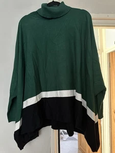 Alfani Women’s Plus 1X Green Turtleneck Drop Shoulder Sweater - Picture 1 of 4