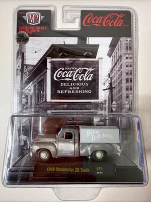 M2 Machines 1949 Studebaker 2R Truck Coca-Cola Raw Chase 250pcs 1/64 Diecast - Image 1 of 4