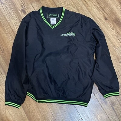 Arctic Cat Cat’s Pride Snowmobile Original Men’s Large Windbreaker Black Green - Image 1 of 4