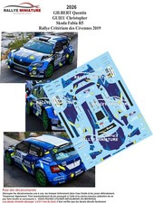 DECALS 1/18 REF 2026 SKODA FABIA R5 GILBERT CRITERIUM DES CEVENNES 2019 RALLYE