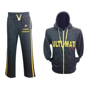 New Sports Men Zipped Tracksuit Hoody Bottom Fleece Trouser Top Hoodie By Prime - Picture 1 of 3