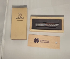 LAGUIOLE Waiter's Corkscrew Rosewood 3403 NOTRE DAME HIGH SCHOOL wood box - Picture 1 of 5