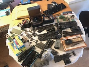Vintage Lot of HO Trains Tracks Controllers Parts Accessories AS IS untested - Picture 1 of 7