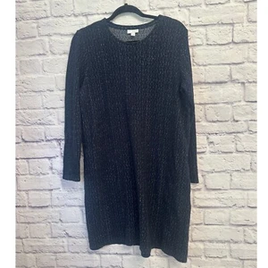 Pure Jill Knit Dress Long Sleeve Casual Navy Blue M - Picture 1 of 8