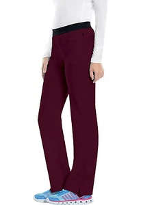 Wine Cherokee Scrubs Infinity Low Rise Slim Pull On Pant 1124A WNPS - Picture 1 of 4